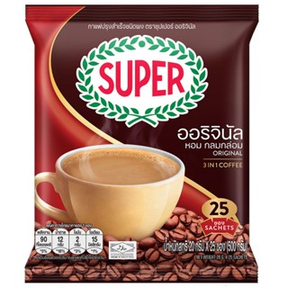 ซุปเปอร์คอฟฟี่มิกซ์กาแฟปรุงสำเร็จชนิดผง 20กรัม แพค 25[8888240000040]