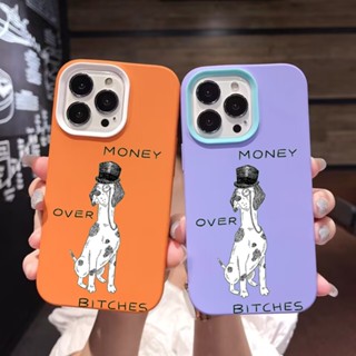 3 in 1 เคสโทรศัพท์ซิลิโคน ลายตัวอักษร สุนัข สําหรับ iPhone 14Promax 13 12 11 7Plus X XR