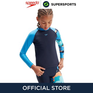 SPEEDO Long Sleeve Printed Rash Top เสื้อรัชการ์ดเด็กผู้ชาย เสื้อว่ายน้ำเด็ก