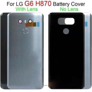 ใหม่ ฝาครอบแบตเตอรี่ สําหรับ LG G6 H870 H871 H873 LS993 + ปุ่มสแกนลายนิ้วมือ เลนส์กล้อง