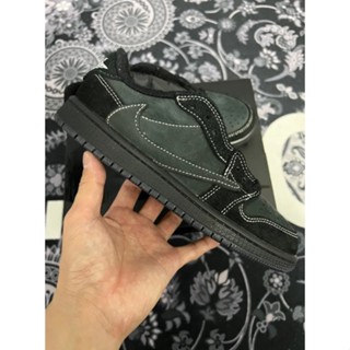 ❀☈▩Travis Scott x Jordan Air 1 Low OG " Black/Phantom ของแท้100%รองเท้าผ้าใบผู้ชายญิง