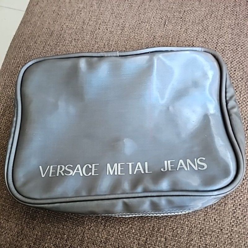 Versace silver grey travel bag