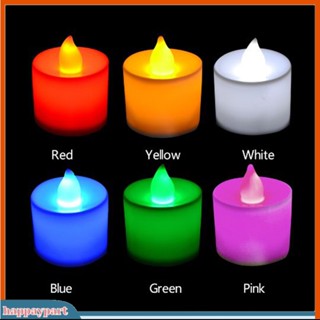 (happaypart) LED Flameless Candle Battery Operated Party Wedding Flickering Tealight Decor