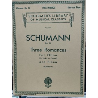 SL413 - SCHUMANN : THREE ROMANCES FOR OBOE AND PIANO OP.94 (HAL)073999682106