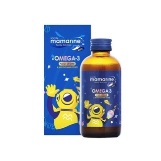 Mamarine Kids Omega-3 Plus L-Lysine & Multivitamin Forte. มามารีน คิดส์ โอเมก้า ทรีพลัส ผสมไลซีนและวิตามิน 120ML (NAVY B