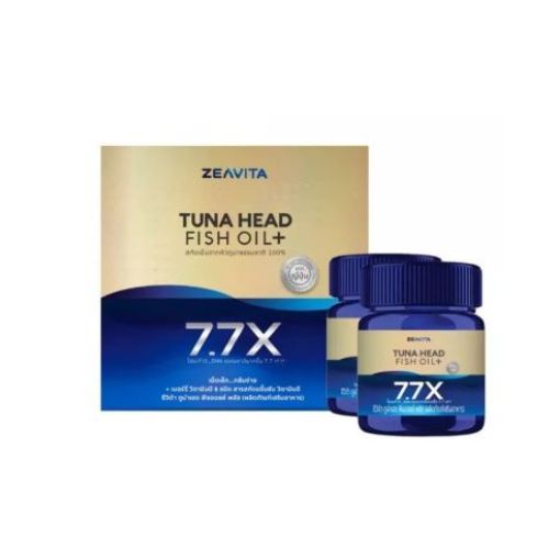 ZEAVITA TUNA HEAD FISH OIL+ ฟิชออยล์ สกัดเย็นจากหัวทูน่า 100% DHA มากขึ้น 7.7 เท่า* (30+30 เม็ด)