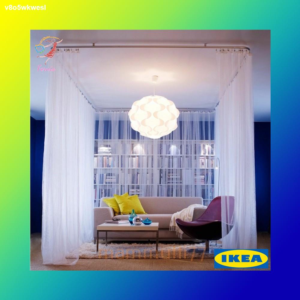 №▬ผ้าม่านโปร่ง 1 คู่ ผ้าม่าน ลิล อิเกีย See Through Net Curtain LILL IKEA