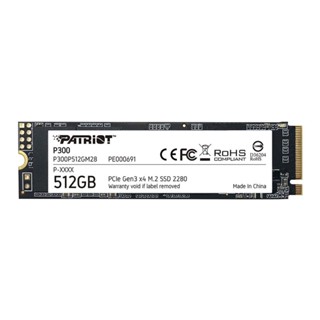 อุปกรณ์จัดเก็บข้อมูล + 512 GB SSD (เอสเอสดี) PATRIOT P300 - PCIe 3x4/NVMe M.2 2280