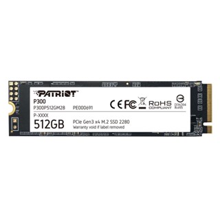 อุปกรณ์จัดเก็บข้อมูล ++ 512 GB SSD (เอสเอสดี) PATRIOT P300 M.2 PCle GEN 3x4 (P300P512GM28)