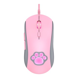 คีย์บอร์ด และเมาส์ # MOUSE (เมาส์) ONIKUMA GAMING NEKO (PINK)