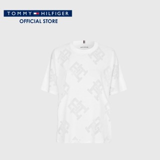 Tommy Hilfiger เสื้อยืดแขนสั้นผู้หญิง รุ่น S10S101388 03A - สีขาว