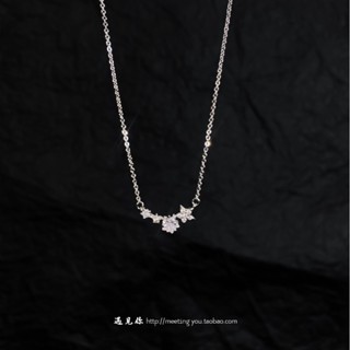 💞ขายใหญ่💞"Wishing Star" S925 สร้อยคอเงินผู้หญิงหรูหรา Niche High-end Clavicle CHAIN ​​เป็นของขวัญวันเกิดสำหรับแฟน