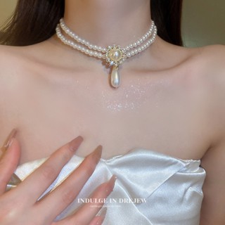 💞ขายใหญ่💞Baroque Pearl สร้อยคอผู้หญิงหรูหรา Niche Princess Palace สไตล์ Clavicle เจ้าสาวชุดแต่งงานชุดราตรีสร้อยคอ