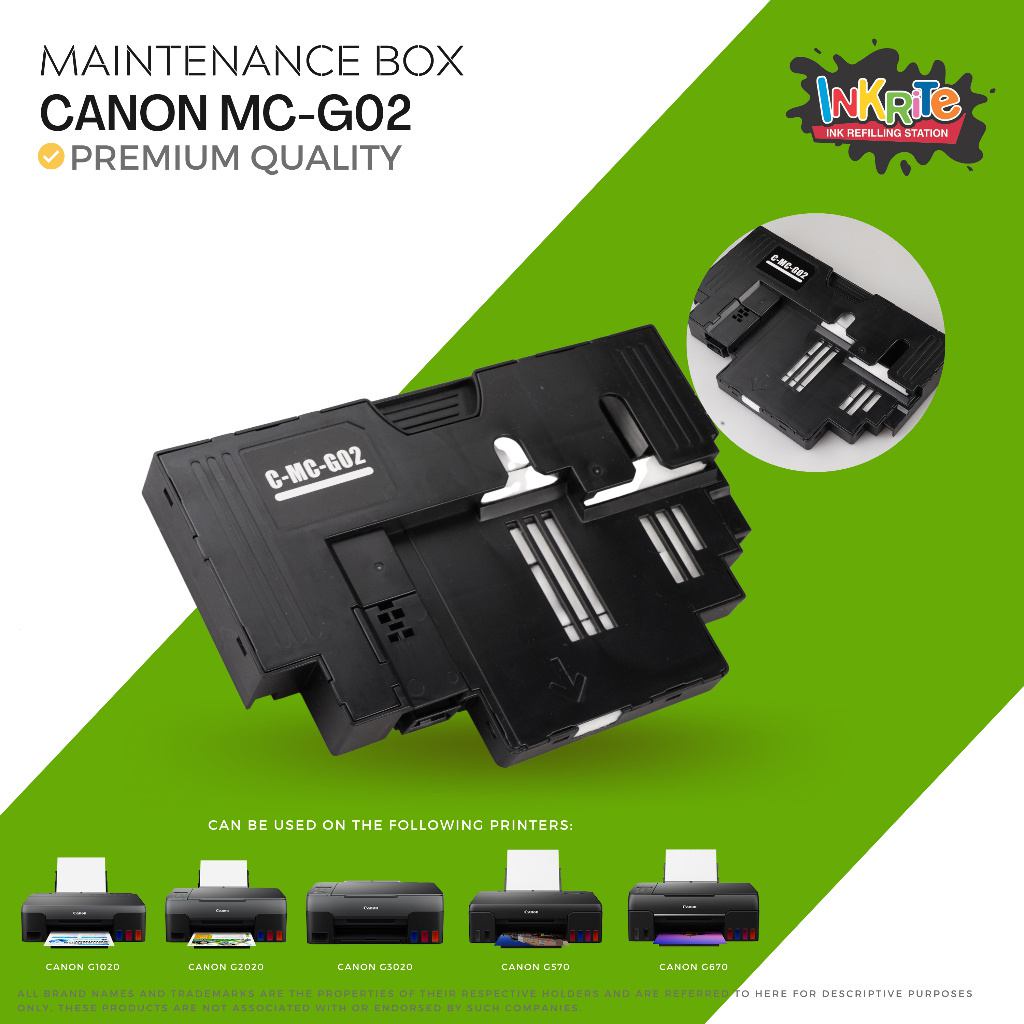 Inkrite MC-G02 Maintenance Box for Canon G1020 G2020 G3020 G570 G670