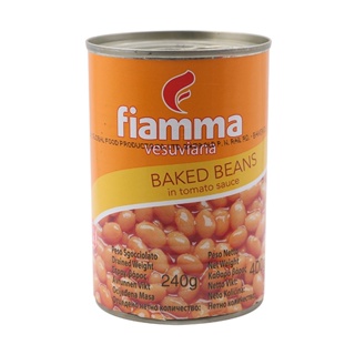 ไฟมมาวีสุเวียนาถั่วอบในซอสมะเขือเทศ 400กรัม  /  Fiamma Vesuviana Baked Beans in Tomato Sauce 400g.