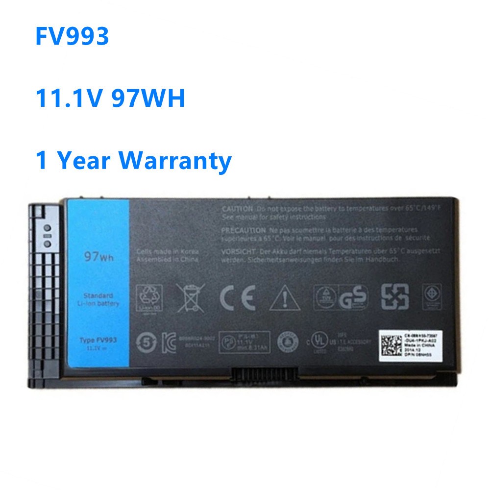 FV993 Laptop Battery For DELL Precision M6600 M6700 M6800 M4800 M4600 M4700 FJJ4W PG6RC R7PND OTN1K5