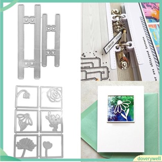 &lt;Doverywell&gt; แม่พิมพ์โลหะลายดอกไม้สําหรับตกแต่งสมุด diy scrapbook