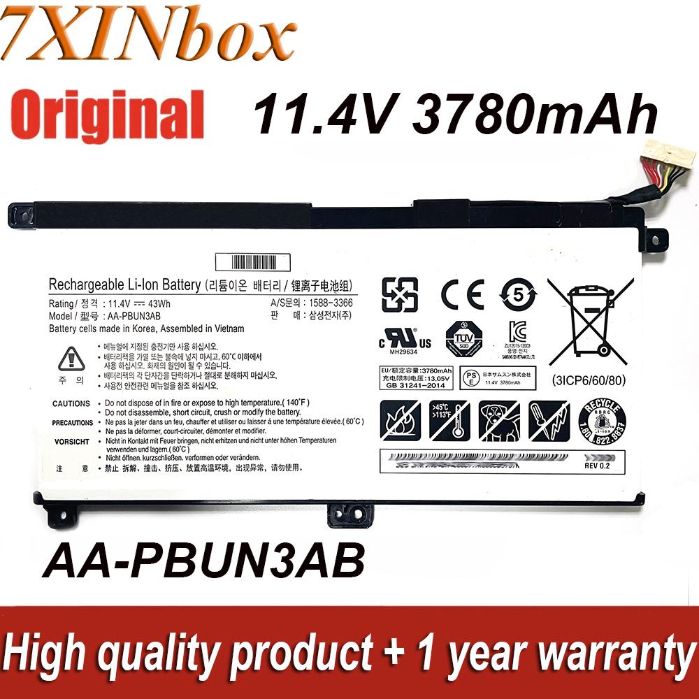 แล็ปท็อปแบตเตอรี่ AA-PBUN3AB AA-PBUN3QB 11.4V 43Wh สำหรับ Samsung Notebook 7 Spin NP530E5M NP740U NP