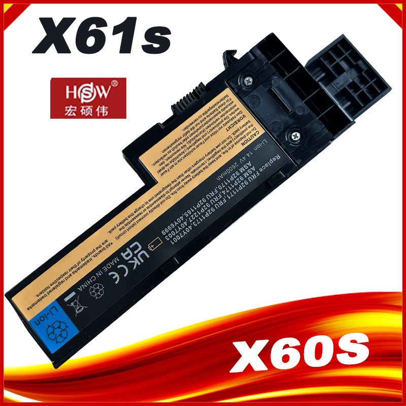 แบตเตอรี่แล็ปท็อปสำหรับ IBM ThinkPad X60 X60s X61 X61s Series 40Y7001 ASM 92P1170 92P1172