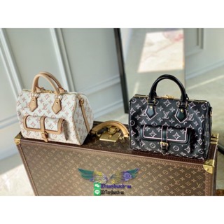 M20852 black Louis Lv Speedy Shoulder 25 monogram canvas handbag top quality