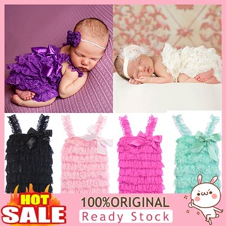 [B_398] Girls Lovely Cutie Bowknot Ruffle Petti Toddler Sling Romper Jumpsuit