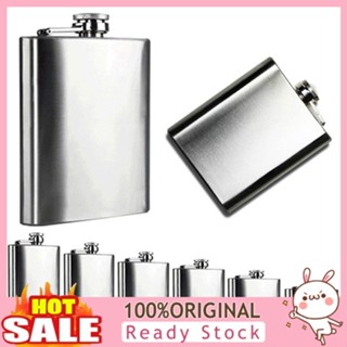 [B_398] Portable 4 5 6 8 10 Oz Steel Hip Liquor Whiskey Flask Cap