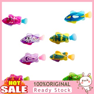 [B_398] Electronic Fish Robot Flashing Aquarium Tank Bath Tub Decor Toy Gift