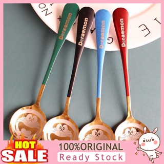 [B_398] Soup Spoon Thickened Long Handle Stainless Steel Doraemon Lovely Coffee Spoon Restaurant Flatware