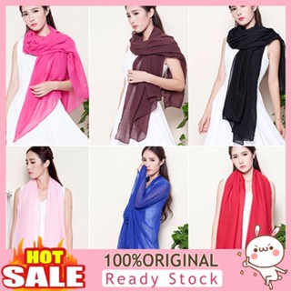 [B_398] Womens Fashion Long Cotton Wrap Scarf Shawl Solid Color Stole Pashmina