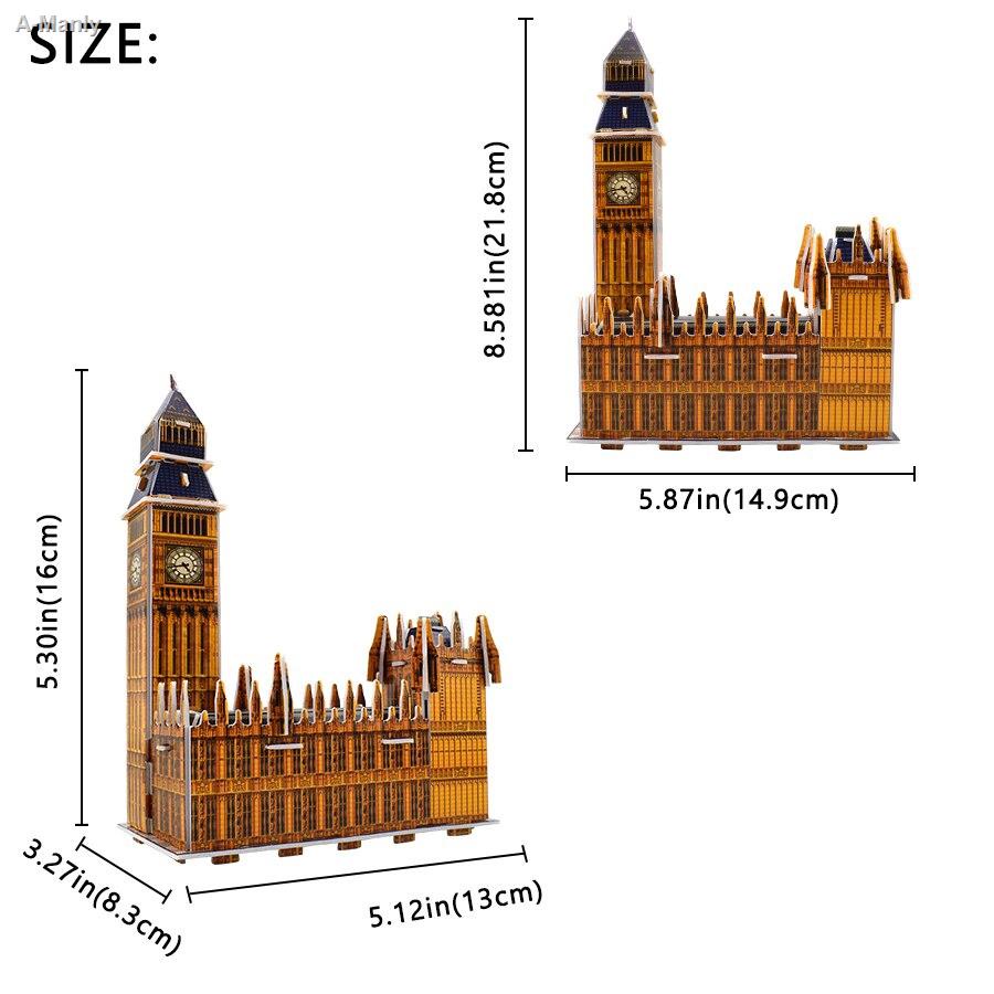 Dropship Robotime Rolife DIY 3D Big Ben Famous Building Wooden