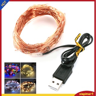 &lt;xiapimart&gt; สายไฟ Led ลวดทองแดงกันน้ํา 5 V Usb 2 / 5 / 10 ม . สําหรับตกแต่ง