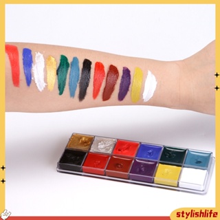 {stylishlife} 12 in 1 Face Body Paint Art Fancy Dress Makeup Play Palette Party Pigment