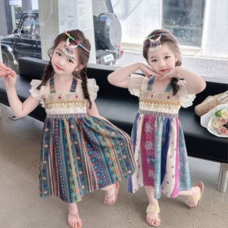 ✧Hanfu Girls Summer Dress 2023 New Little Girl Summer Western Style Princess Dress Children s Summer Skirt Trend