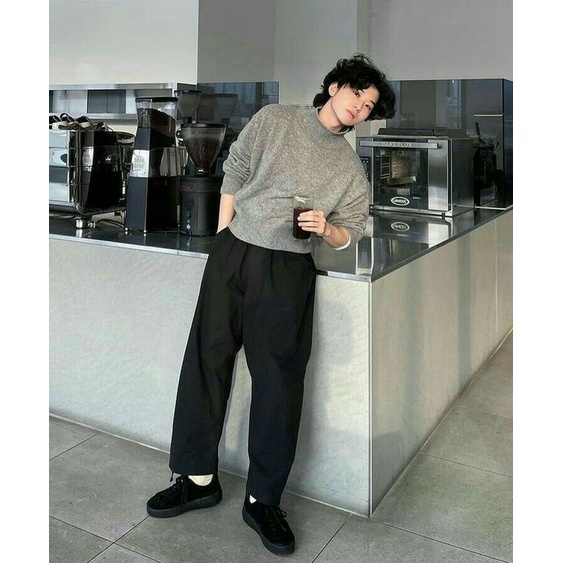 กางเกงใส่ทำงานผู้ชาย ทรงกระบอกเกาหลี