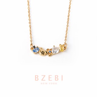 Bzebi สร้อยคอแฟชั่น สแตนเลสแท้ Powerpuff Girls Jewelry สร้อย necklace ทองคํา ไม่ลอกไม่ดํา เครื่องประดับผู้หญิง 1275n