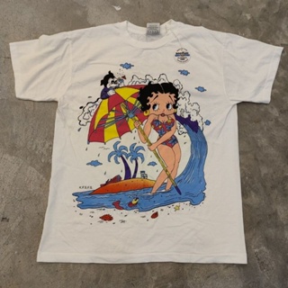 BETTY BOOP เสื้อลายการ์ตูน ทะเล เสื้อวง เสื้อทัวร์