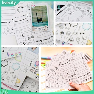 {livecity} สติ๊กเกอร์ป้ายแท็กสำหรับตกแต่งสมุดภาพ 6 ชิ้น