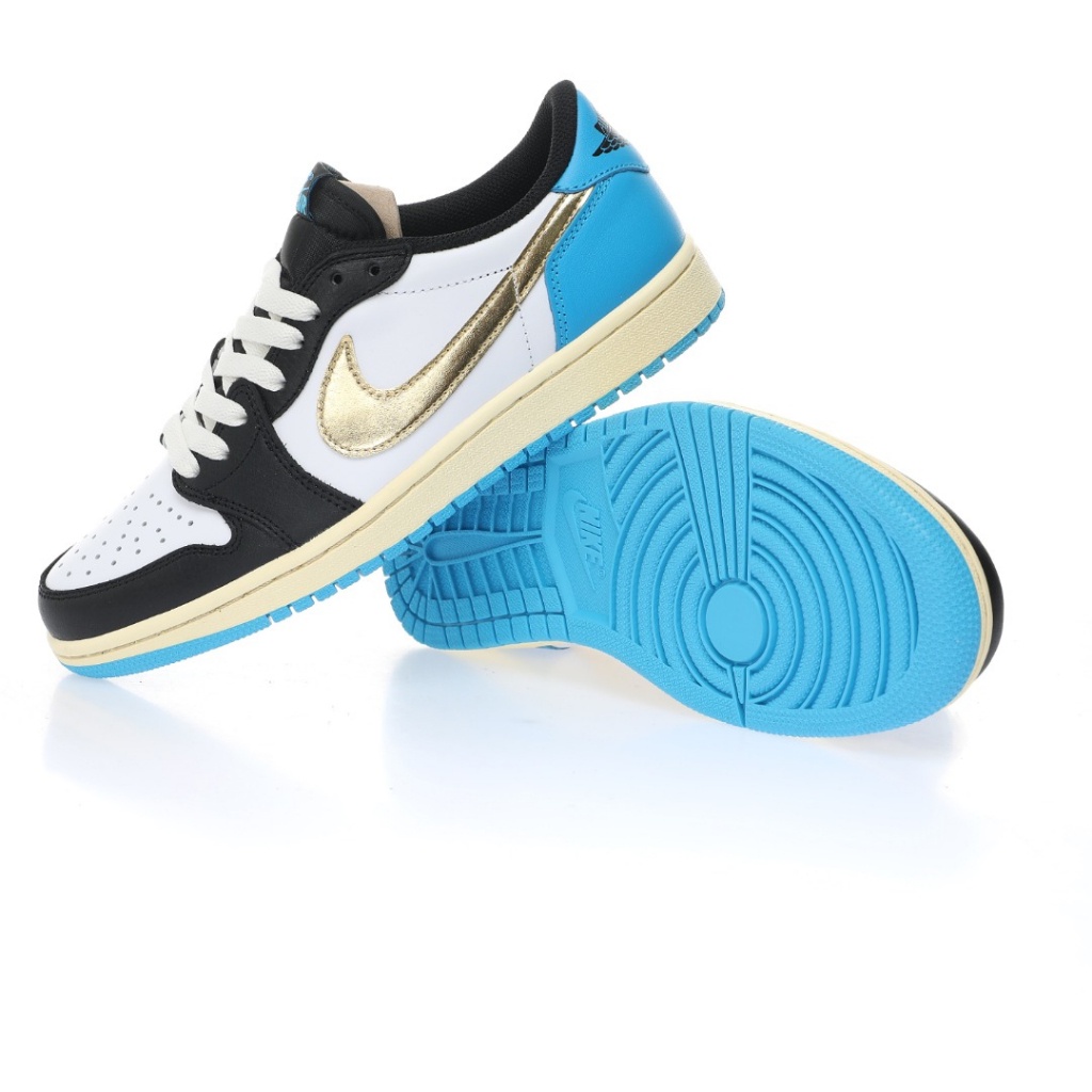 Nike Air Jordan 1 Low OG Laser Blue/Gold AJ1 รองเท้ากีฬา