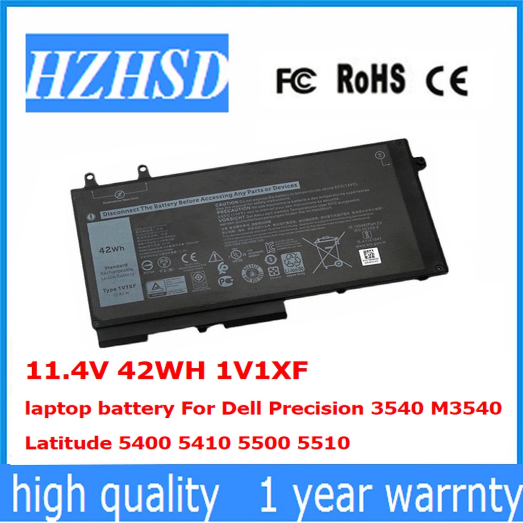 11.4V 1V1XF แบตเตอรี่แล็ปท็อปสำหรับ Dell Precision 3540 M3540 Latitude 5400 5410 5500 5510