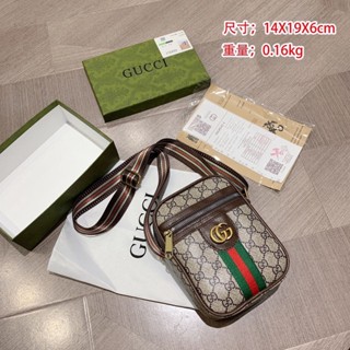 Gucci ใหม่ กระเป๋าสะพายไหล่ คาดเอว ใส่โทรศัพท์มือถือ ขนาดเล็ก สําหรับผู้หญิง และผู้ชาย