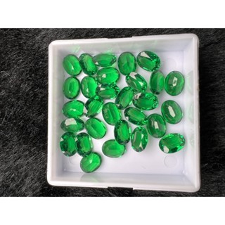 Lab emerald Hardness 7 Burin color 10 pieces oval 9x7