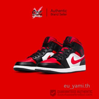 ของแท้ 100% Nike Air Jordan 1 Mid "Bred Toe" ( 554724-079 / 079) สินค้าลิขสิทธิ์แท้ Nike รองเท้า