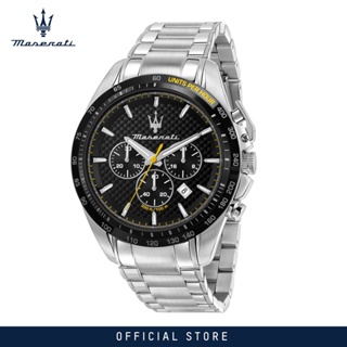 [2 Years Warranty] Maserati Traguardo 45mm Black Dial Chronograph Mens Quartz Watch R8873612042