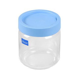 ขวดโหลแก้วกลมฝาดึง OCEAN POP JAR 0.5 ลิตร สีฟ้า