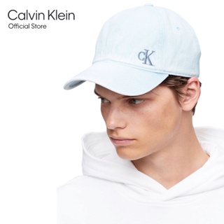 CALVIN KLEIN หมวกแก๊ปผู้ชาย Micro Monogram Emb รุ่น 40W3382 453 - สี Light blue