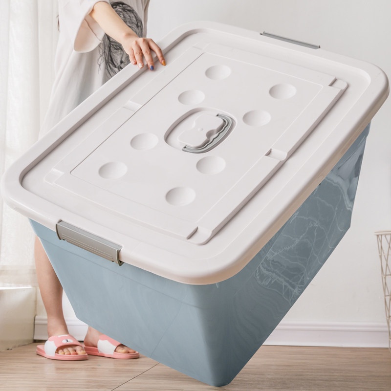 MEIYIJIA กล่องอเนกประสงค์ขนาดใหญ่  กล่องพลาสติกอเนกประสงค์ กล่องอเนกประสงค์ขนาดใหญ่  กล่องพลาสติกมีล้อ เคลื่อนย้ายสะดวก