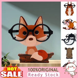 [B_398] Glasses Display Stand Heavy Duty Wooden Cute Animal Shape Non-slip Desktop Dolphin Hippo Monkey Eyeglass Show Holder Home Supplies