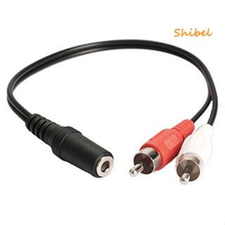 HOT_ 3.5 มม. 1/8  สเตอริโอหญิงถึง 2 ชายอะแดปเตอร์ Aux Audio Y Cable