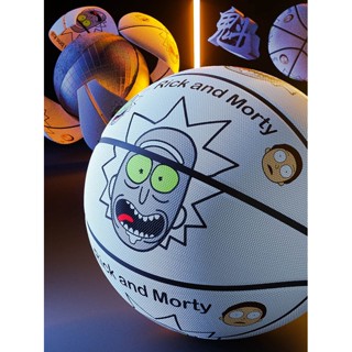 ✇◄Kui ปรับแต่ง rickandmorty รอบ Rick and Morty บาสเกตบอลมาตรฐานเกมกลางแจ้งหนัง PU ทนต่อการสึกหรอ
