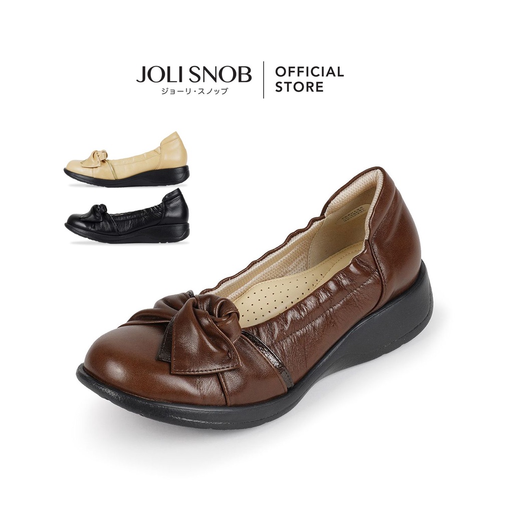 JOLI SNOB | Comfort Flat รองเท้าคัชชู 「 หนังแท้ 」 ส้นแบน ใส่สบาย ผู้หญิง Made in Japan | SR-T604